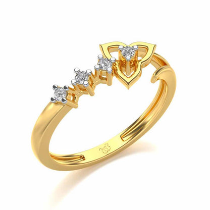 Dhriti Silver Ring - Yellow Gold - Image 1