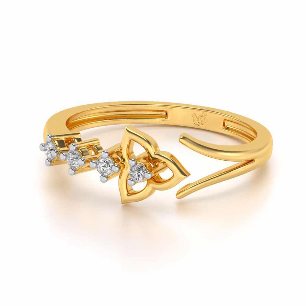 Dhriti Silver Ring - Yellow Gold - Image 2