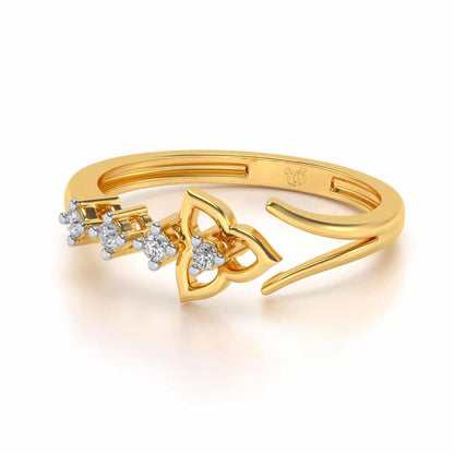 Dhriti Silver Ring - Yellow Gold - Image 2
