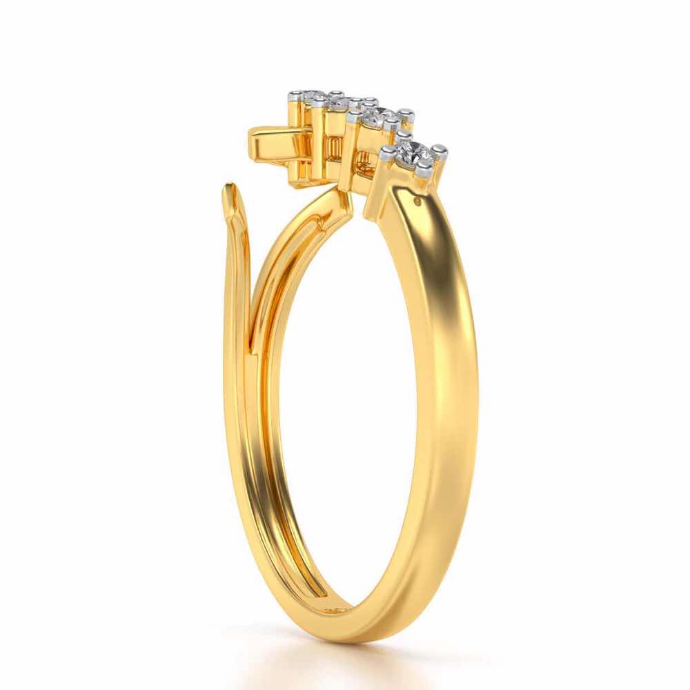 Dhriti Silver Ring - Yellow Gold - Image 3