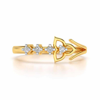 Dhriti Silver Ring - Yellow Gold - Image 4