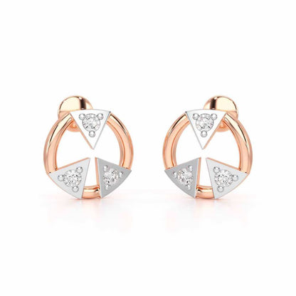 Silver Arch Silver Earrings - Rose Gold - Image 1