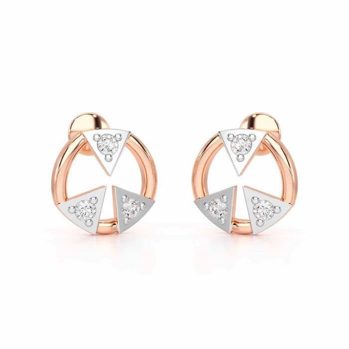 Silver Arch Silver Earrings - Rose Gold - Image 1