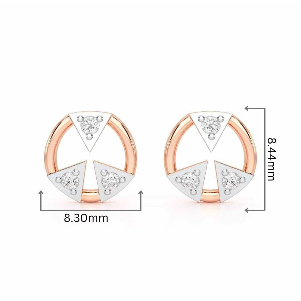 Silver Arch Silver Earrings - Rose Gold - Image 2