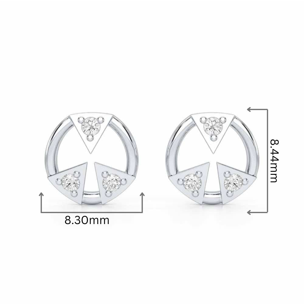 Silver Arch Silver Earrings - White Gold - Image 2