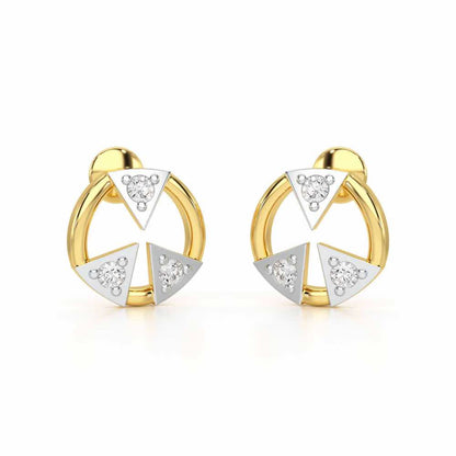 Silver Arch Silver Earrings - Yellow Gold - Image 1