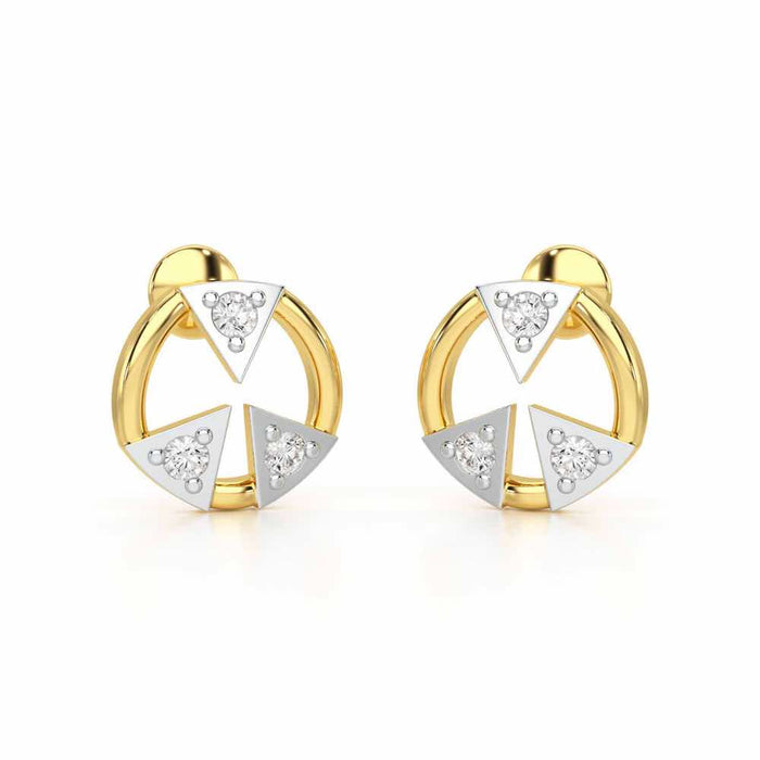 Silver Arch Silver Earrings - Yellow Gold - Image 1