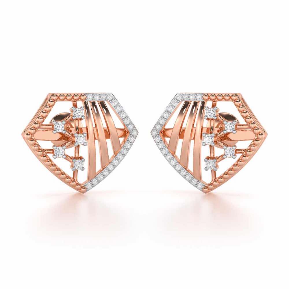 Silver Bliss Silver Earrings - Rose Gold - Image 1