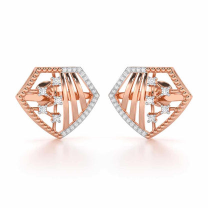Silver Bliss Silver Earrings - Rose Gold - Image 1