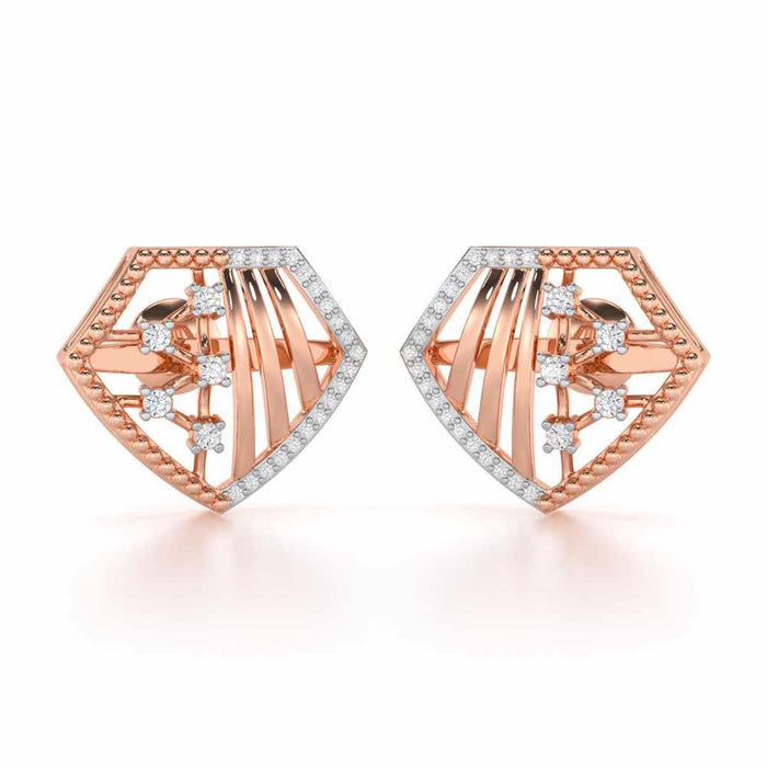 Silver Bliss Silver Earrings - Rose Gold - Image 1
