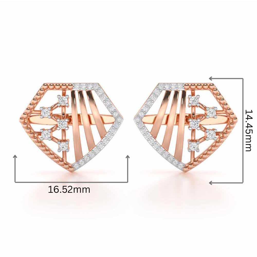 Silver Bliss Silver Earrings - Rose Gold - Image 2