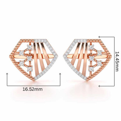 Silver Bliss Silver Earrings - Rose Gold - Image 2