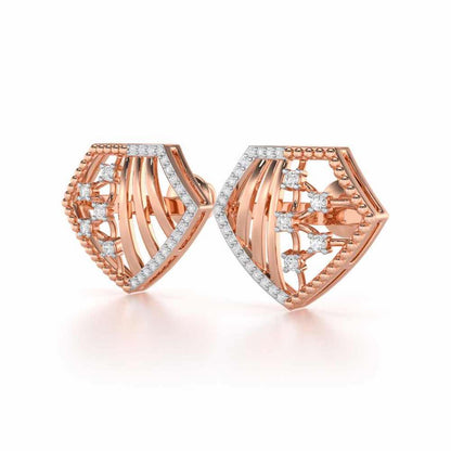 Silver Bliss Silver Earrings - Rose Gold - Image 3