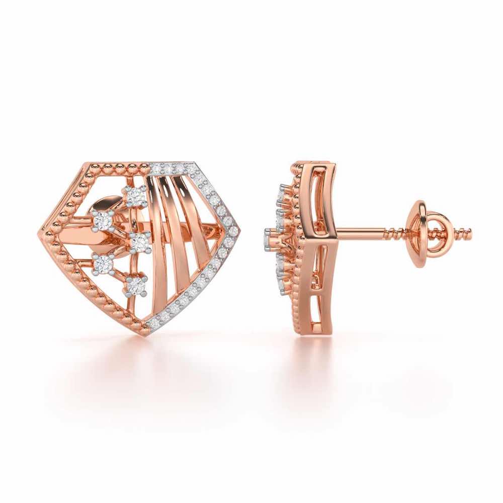Silver Bliss Silver Earrings - Rose Gold - Image 4