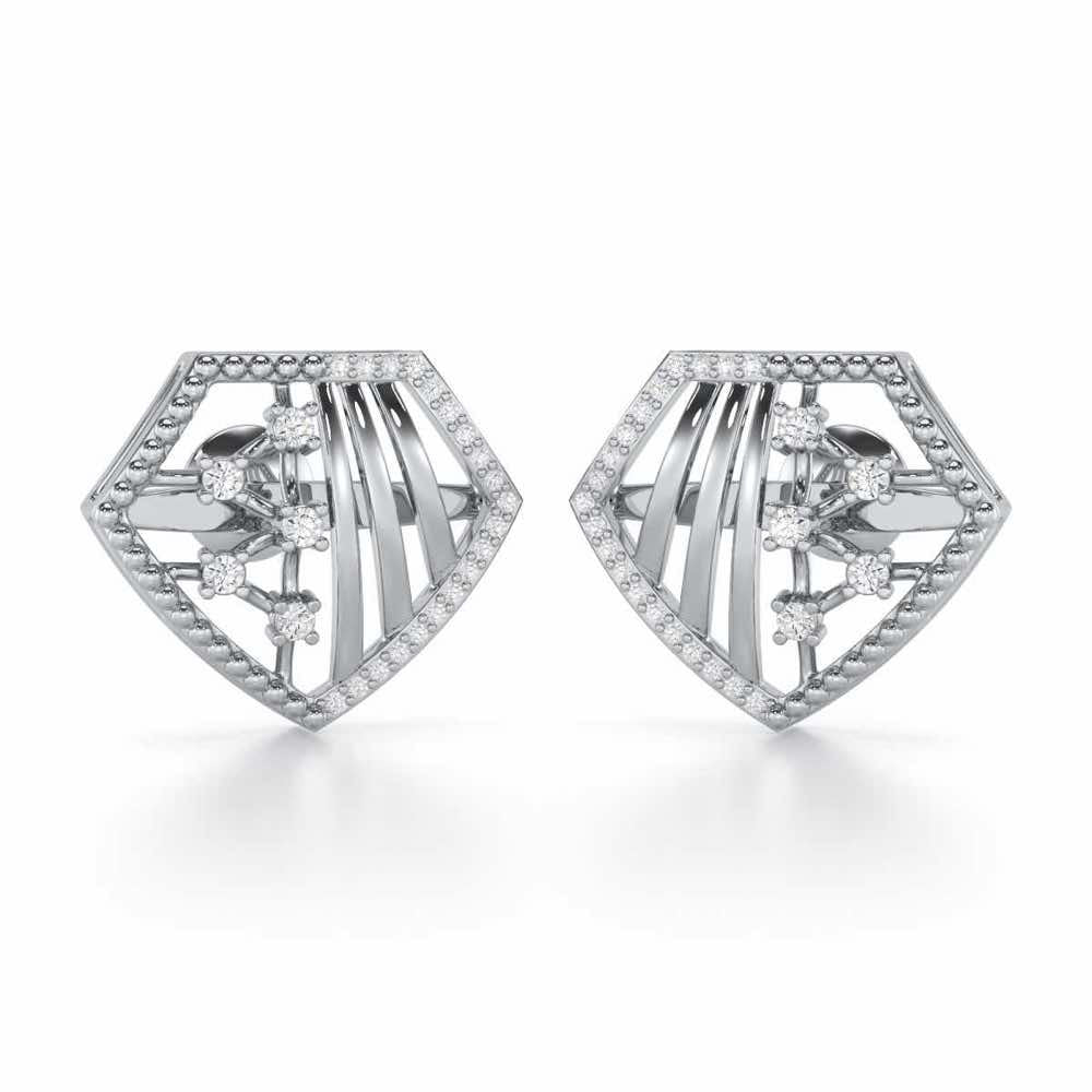 Silver Bliss Silver Earrings - White Gold - Image 1