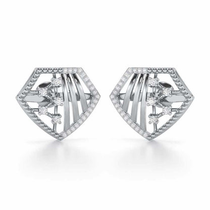 Silver Bliss Silver Earrings - White Gold - Image 1