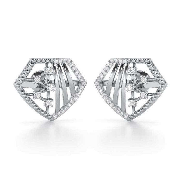 Silver Bliss Silver Earrings - White Gold - Image 1