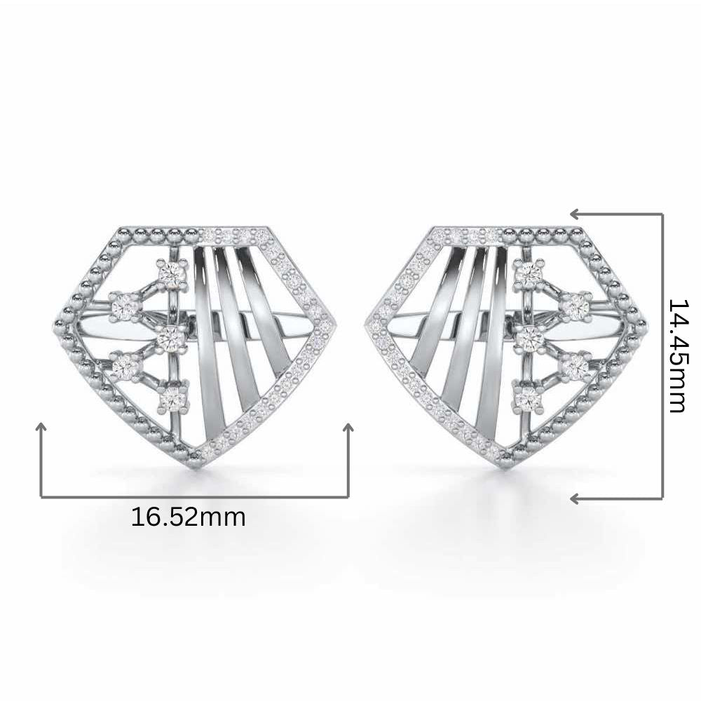 Silver Bliss Silver Earrings - White Gold - Image 2