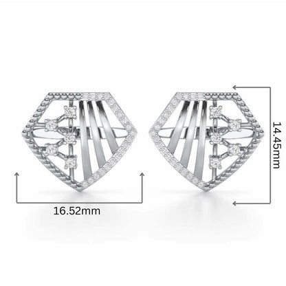 Silver Bliss Silver Earrings - White Gold - Image 2