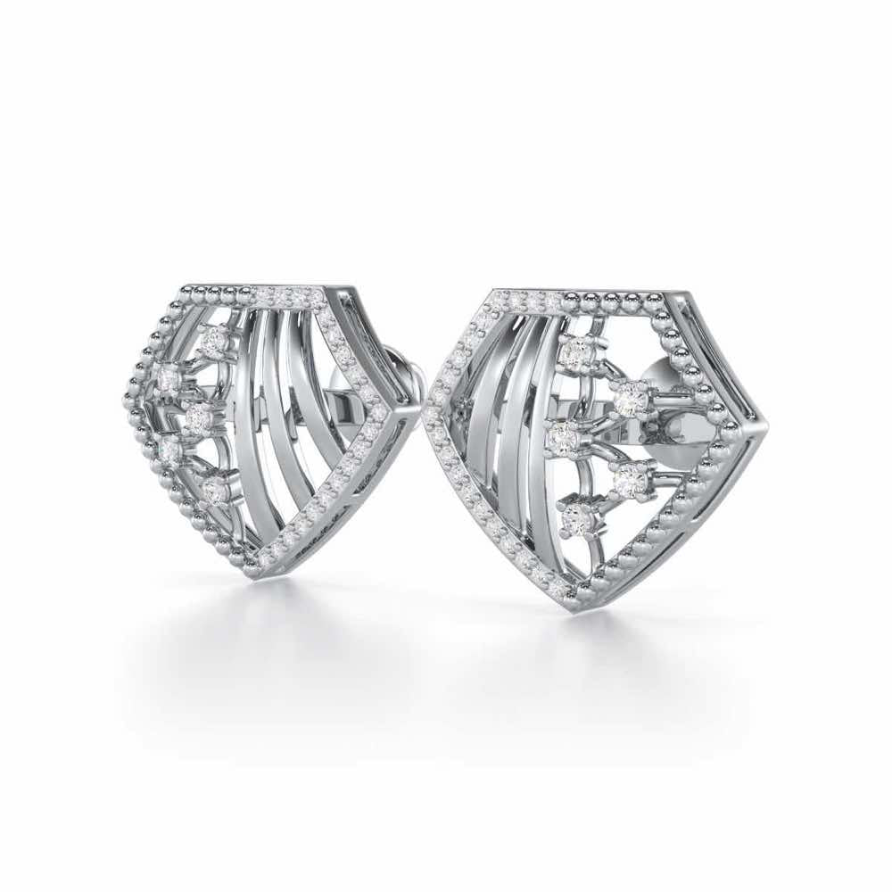 Silver Bliss Silver Earrings - White Gold - Image 3