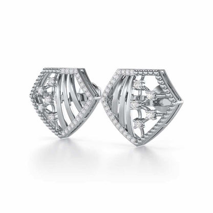 Silver Bliss Silver Earrings - White Gold - Image 3