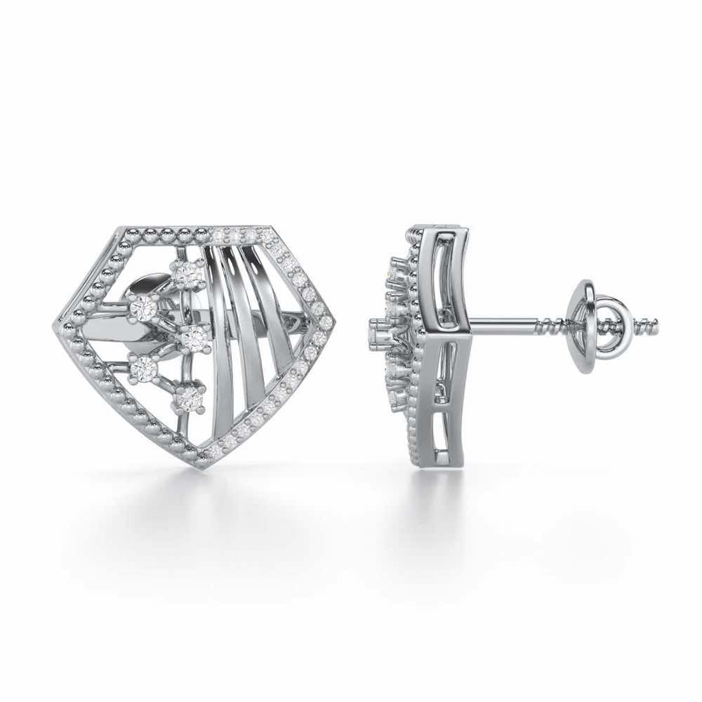 Silver Bliss Silver Earrings - White Gold - Image 4