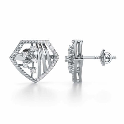 Silver Bliss Silver Earrings - White Gold - Image 4