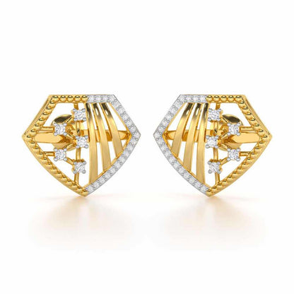 Silver Bliss Silver Earrings - Yellow Gold - Image 1