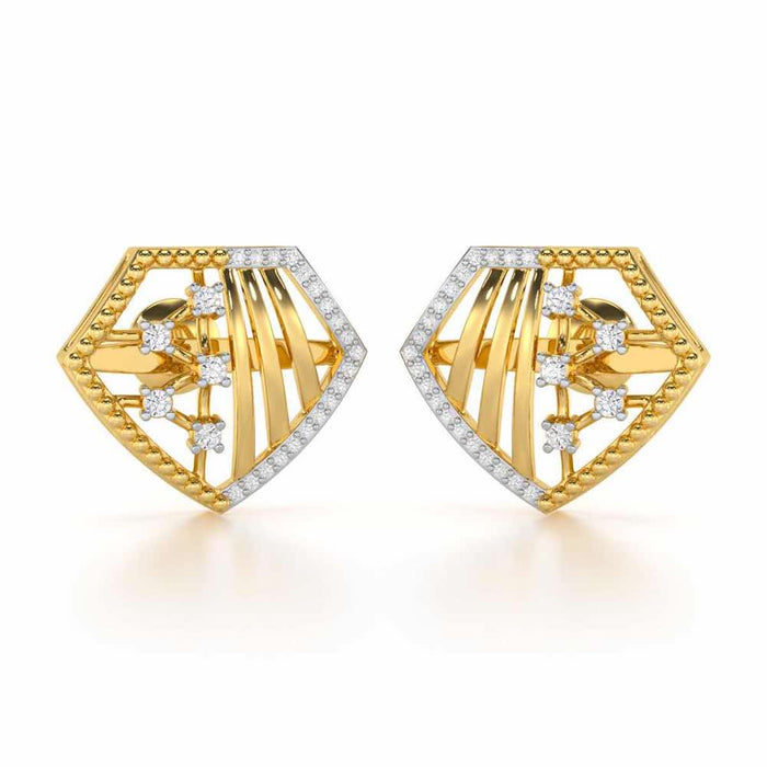 Silver Bliss Silver Earrings - Yellow Gold - Image 1