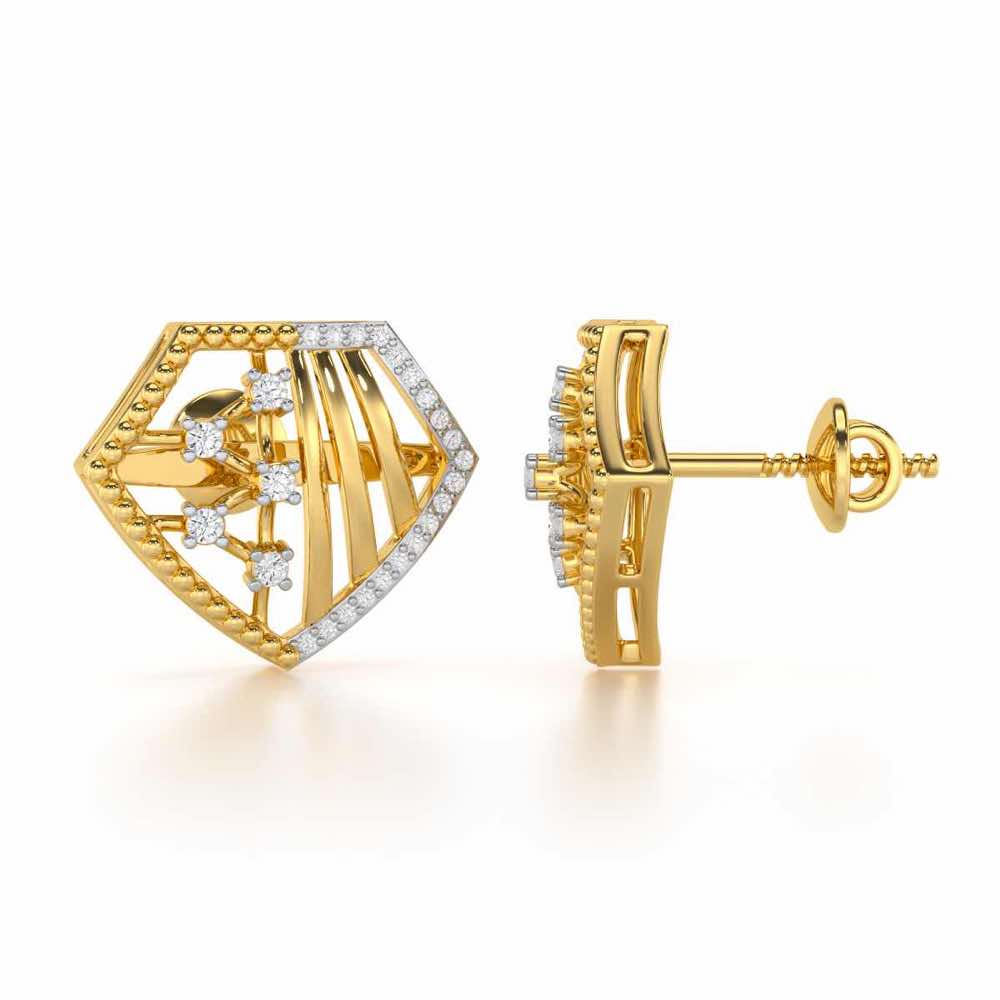 Silver Bliss Silver Earrings - Yellow Gold - Image 4