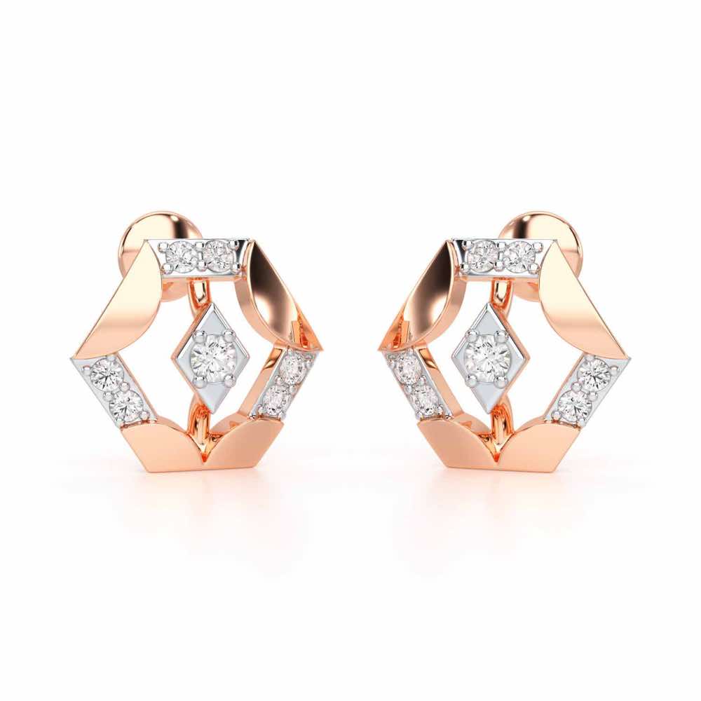 Silver Darlings Silver Earrings - Rose Gold - Image 1
