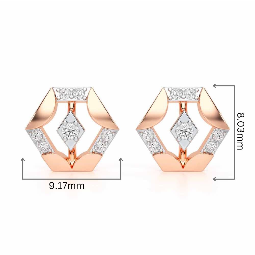 Silver Darlings Silver Earrings - Rose Gold - Image 2