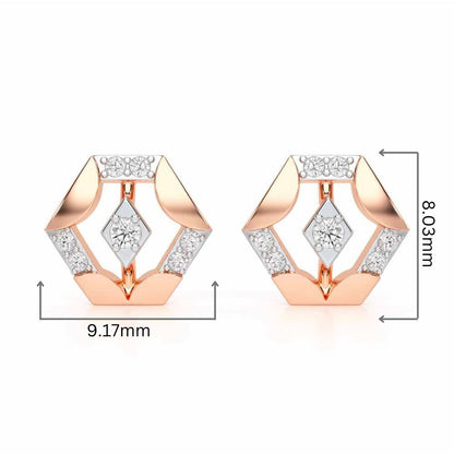 Silver Darlings Silver Earrings - Rose Gold - Image 2