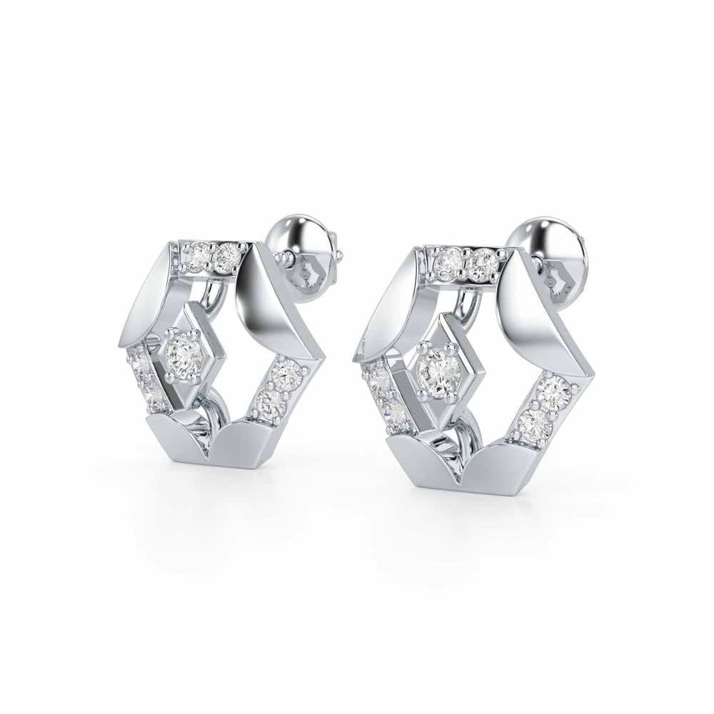 Silver Darlings Silver Earrings - White Gold - Image 3