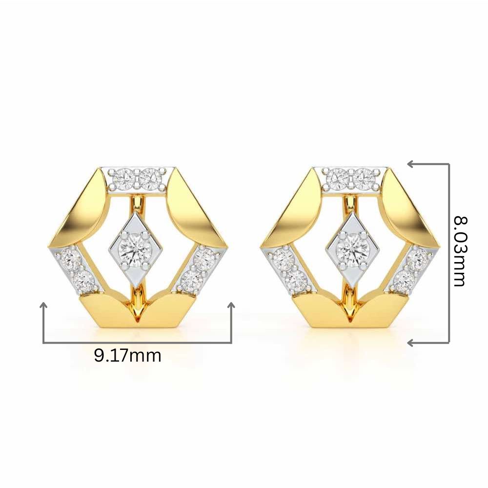 Silver Darlings Silver Earrings - Yellow Gold - Image 2