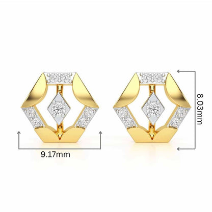 Silver Darlings Silver Earrings - Yellow Gold - Image 2