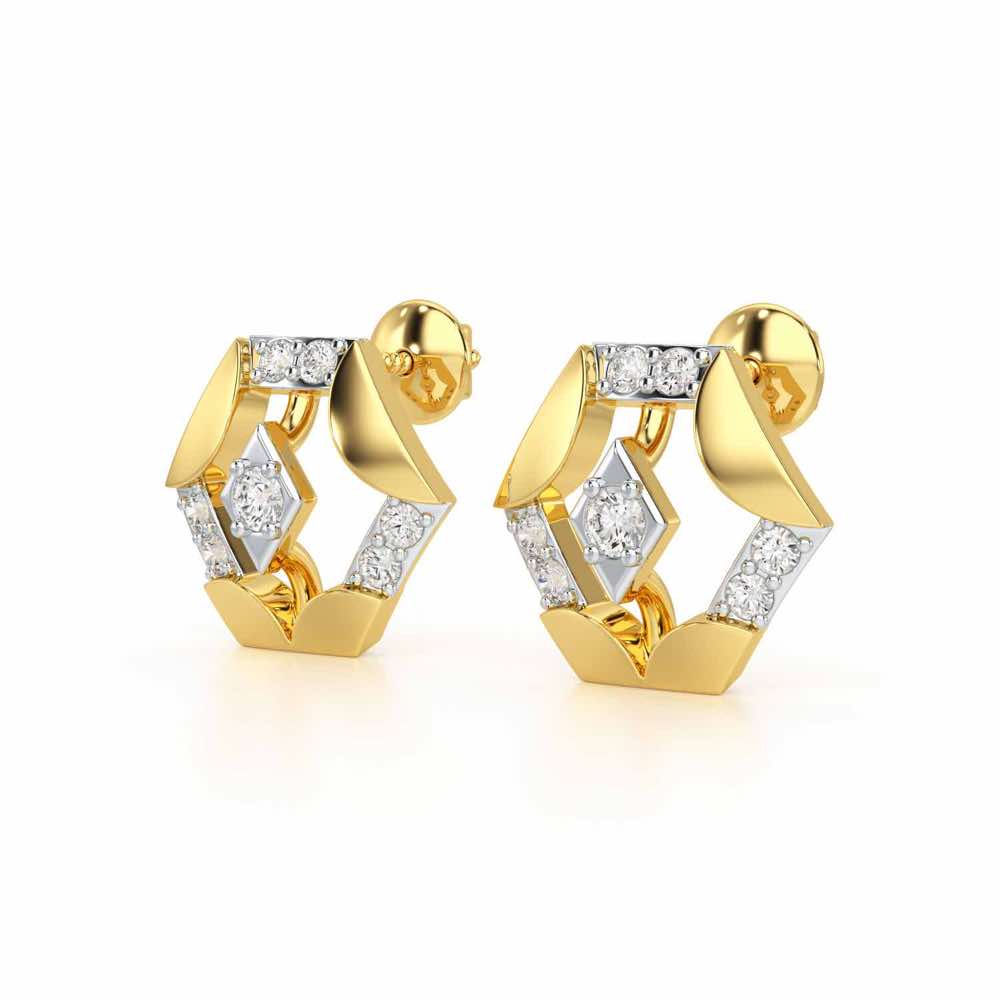 Silver Darlings Silver Earrings - Yellow Gold - Image 3