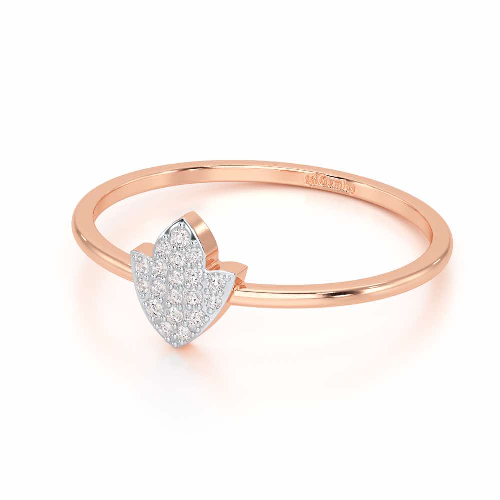 Silver Dash Silver Ring - Rose Gold - Image 2