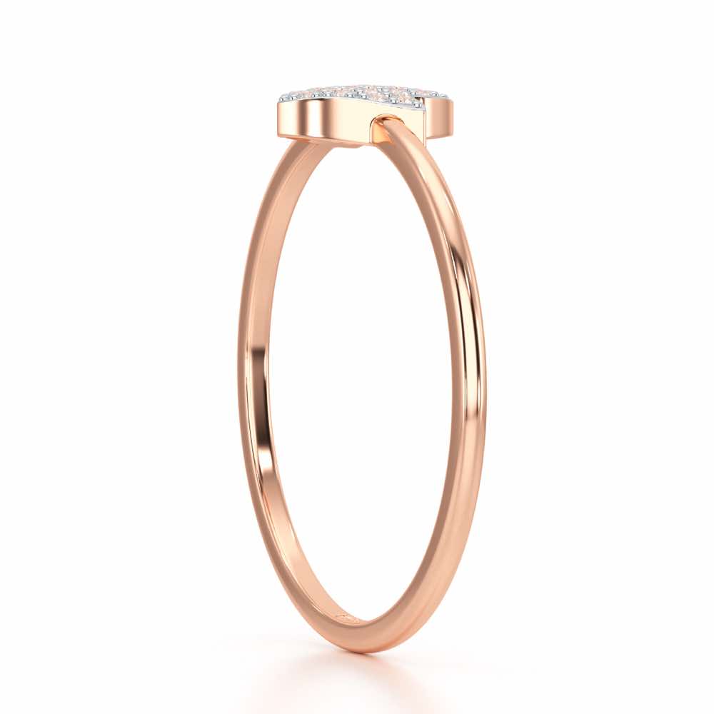 Silver Dash Silver Ring - Rose Gold - Image 3