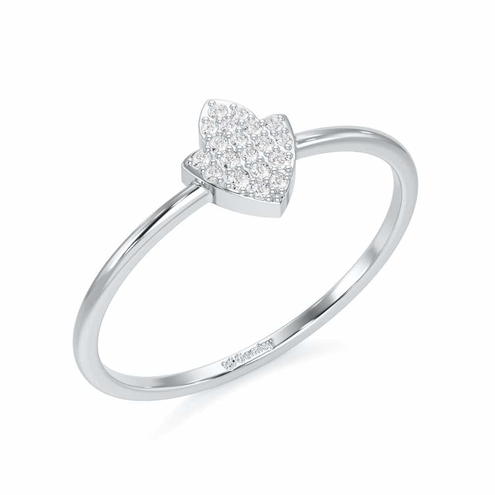 Silver Dash Silver Ring - White Gold - Image 1
