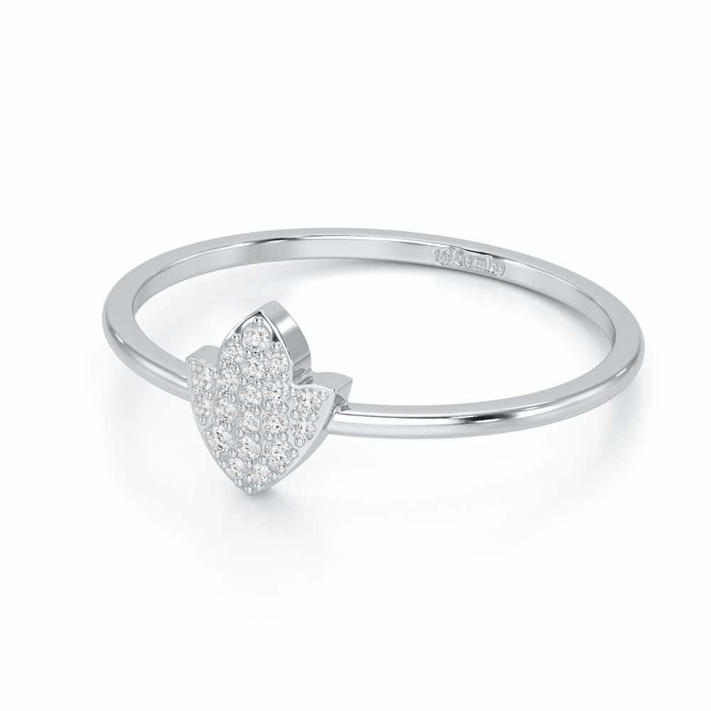Silver Dash Silver Ring - White Gold - Image 2