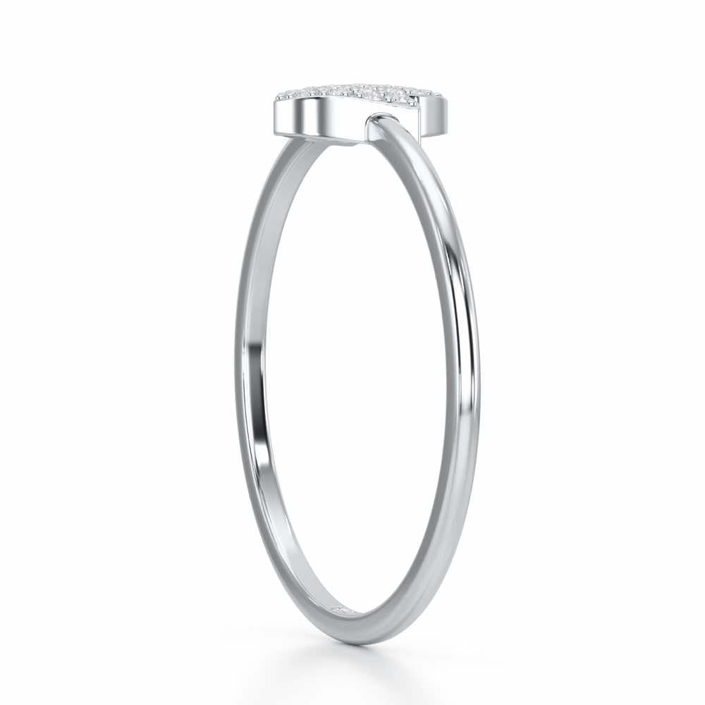 Silver Dash Silver Ring - White Gold - Image 3
