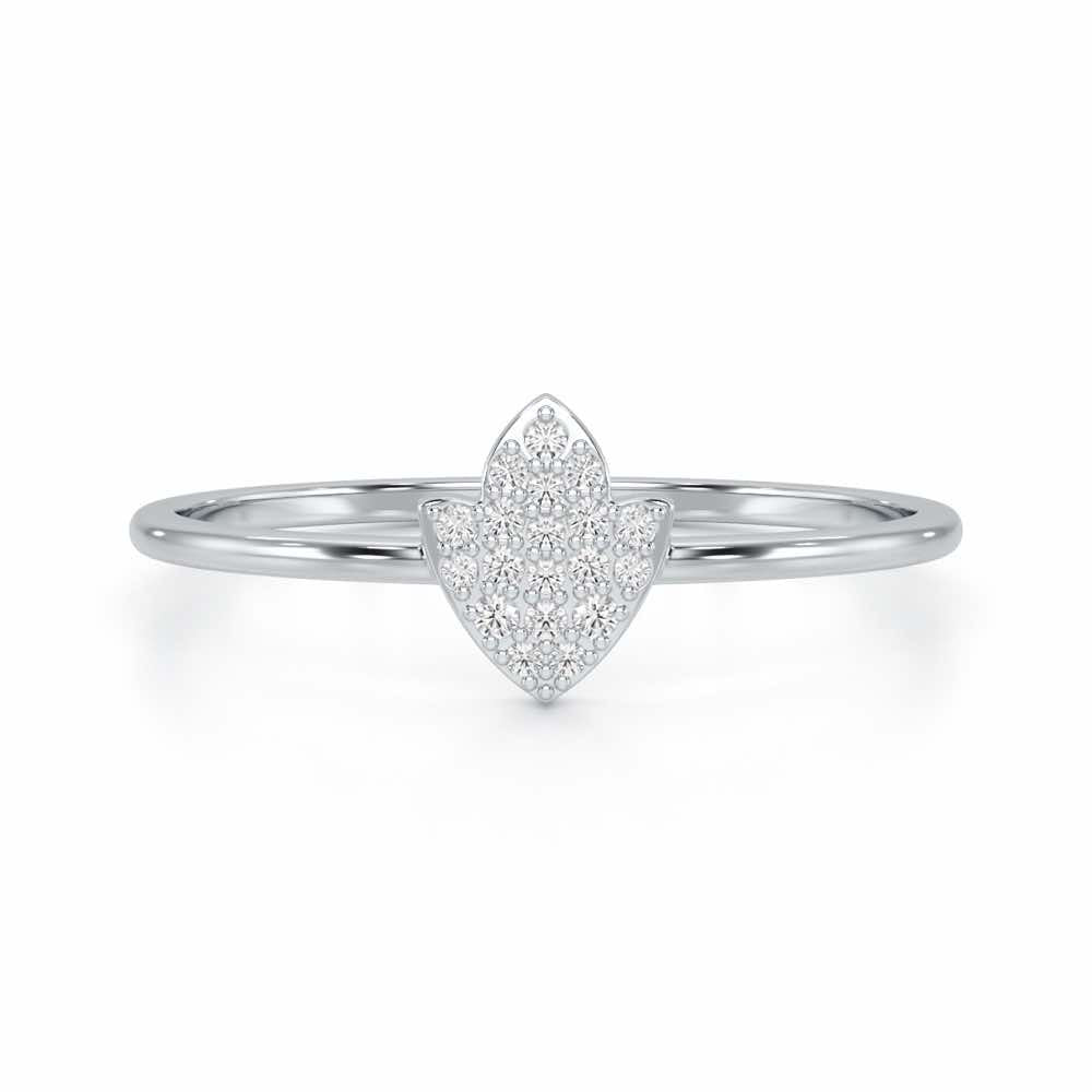 Silver Dash Silver Ring - White Gold - Image 4