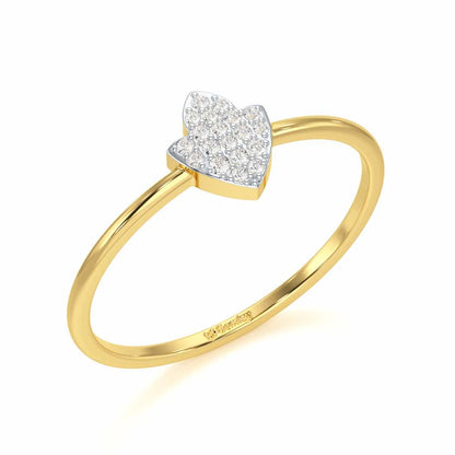 Silver Dash Silver Ring - Yellow Gold - Image 1