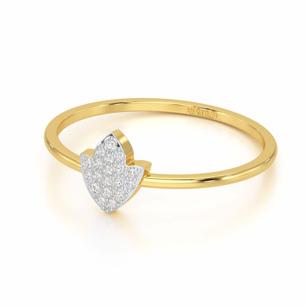 Silver Dash Silver Ring - Yellow Gold - Image 2