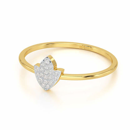 Silver Dash Silver Ring - Yellow Gold - Image 2