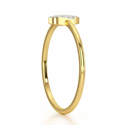 Silver Dash Silver Ring - Yellow Gold - Image 3