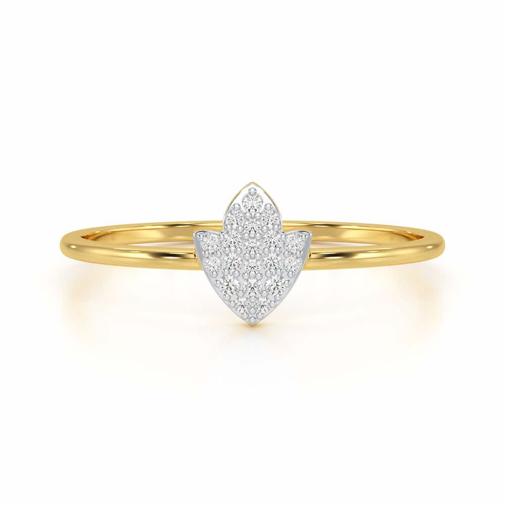 Silver Dash Silver Ring - Yellow Gold - Image 4