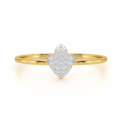 Silver Dash Silver Ring - Yellow Gold - Image 4