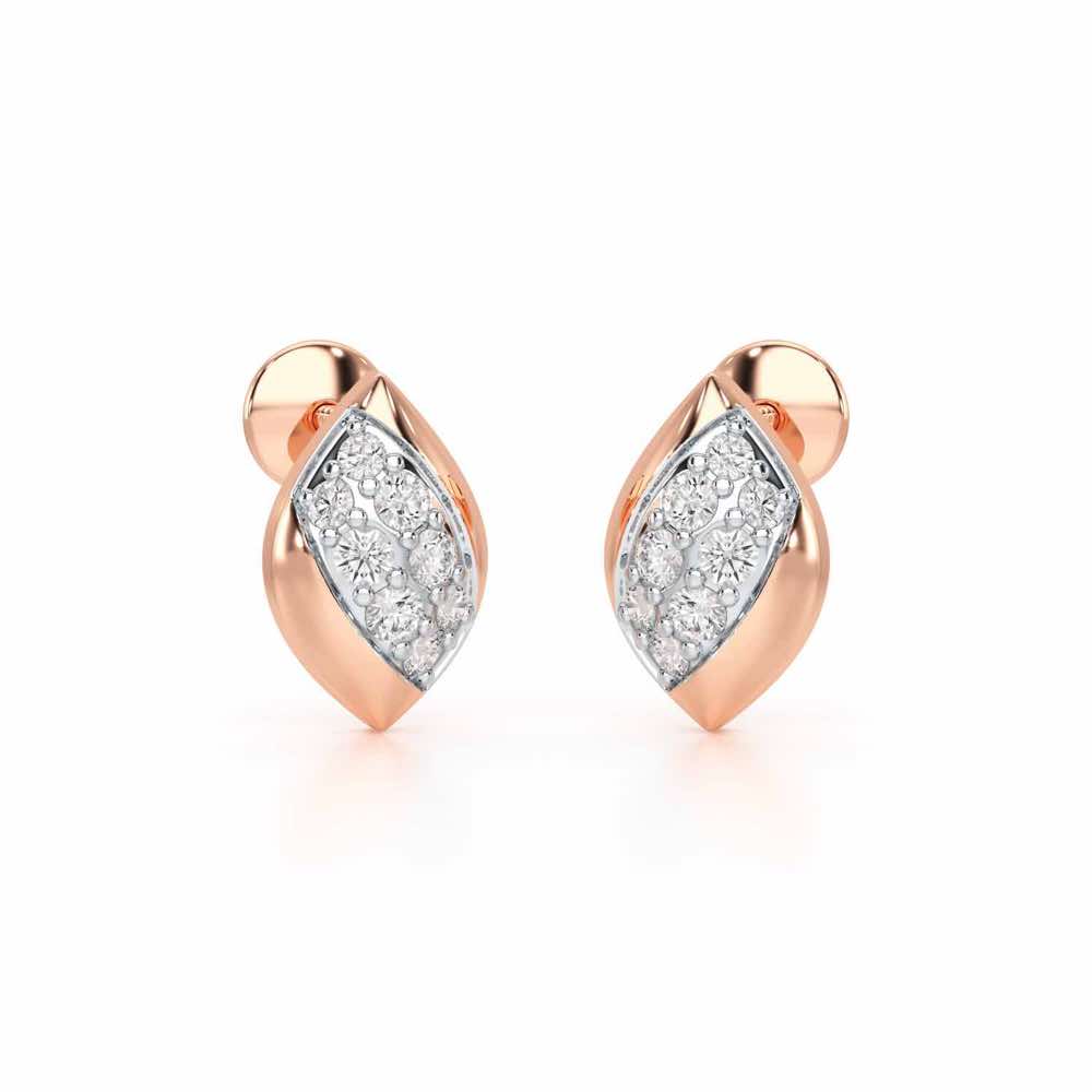 Silver Divas Silver Earrings - Rose Gold - Image 1